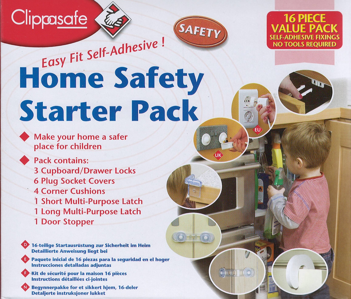 CLIPPASAFE 30 PIECE GIFT BOX HOME SAFETY STARTER PACK 